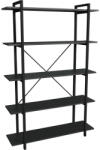 PAKOWORLD Biblioteca Reson, Antracit - Stejar, 120x34x180 cm (321-000002) Biblioteca
