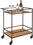 Nordichouse Cărucior servire, Natural - Negru, 40x79x68 cm (NH2101535) Masa de cafea
