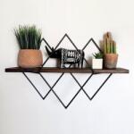 Adana Raft de perete Chelsea, Nuc, 60x36x14 cm (792EVL2739) Raft