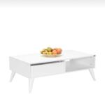 Adore Masuta Cafea cu sertar Adore Living, Alb - Maro - Natur, 110x42x65 cm (SHP-655-DD-1) Masa de cafea
