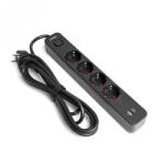 Videx 4 Plug + 2 USB 3 m Switch (LEDM VF PD43G1QC1PD B)
