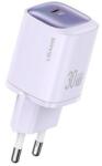 USAMS cc251 hálózati töltő type-c aljzat (30w, gan, pd gyorstöltő) lila (CC251TC03) - rufusz