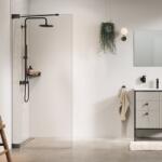 Sealskin Pure perete cabină de duș walk-in 90 cm grafit periat/sticla transparentă PU010906145100 (PU010906145100)