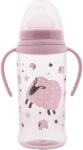 Lorelli Бебешко шише с мек накрайник Lorelli My Friend - 350 ml, Mellow Rose (10200640005) - ozone