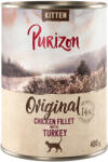 Purizon 6x400g Purizon Kitten nedves macskatáp - Csirkefilé pulykával