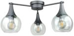 Keter Lighting Lustră aplicată STAR 3xE27/60W/230V negru/transparent (KE0174)