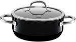 Silit Cratita neagra Silit Passion 20cm, capac sticla, caserola 2.4l, ceramica functionala Silargan, inductie oala, negru (2101297116)