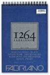 Fedrigoni 1264 200g A4 40lapos spirálkötött rajztömb, fekete (19100652) (19100652)