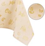 AmeliaHome Asztalterítő CHRISTMAS STORY sárga nyomott motívum ünnepi 40x140 ameliahome