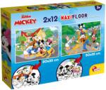 Lisciani Puzzle cu două fețe Lisciani pentru colorat 2 х 12 piese- Mickey Mouse (86559) Puzzle