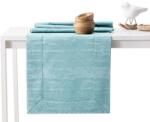 AmeliaHome Asztalterítő Vesta kék dombornyomott modern 115x250+35x250 AmeliaHome