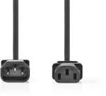 Nedis CEGL10500BK20 tápkábel IEC-320-C14 - IEC-320-C13, 3 x 0.75 mm, C13-C14, PC, M/F, 2m (CEGL10500BK20)