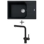 Franke UBG 611-78 BB + FRANKE FN 6110 ACTIVE NEW CSAPTELEP - onyx (114.0700.105 + 115.0653.384)