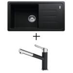 Franke BSG 611-78/39 + FRANKE FC 3055 ORBIT CSAPTELEP - onyx (114.0395.152 + 115.0623.057)