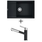 Franke MRG 611-78 BB + FRANKE FC 3055 ORBIT CSAPTELEP - onyx (114.0363.187 + 115.0623.057)