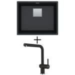 Franke KNG 110-52 + FRANKE FN 6100 ACTIVE NEW CSAPTELEP - Onyx (125.0641.392 + 115.0653.373)