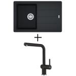  FRANKE BFG 611-78 + FRANKE FN 6100 ACTIVE NEW CSAPTELEP - onyx (114.0285.169 + 115.0653.373)