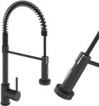 Gamma Spiral Mosogató Csaptelep - Rugalmas, Matt Fekete (BSL-bk) - watermarkt