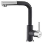 Metalac LUX S Metalac T03812 Mosogató Csaptelep - Kihúzható, Szemcsés Fekete (T03812)