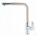 Gamma Side Mosogató Csaptelep - Kihúzható zuhanyfej, Bézs (BSE-bPG)