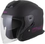 Cassida Motocicleta Cassida Jet Tech 2.0 Solid Open Face Negru Mat-Roz (AIM140-2592)