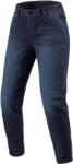 Revit Jeans motociclist pentru femei Revit Harper Tapered - Albastru închis spălat (REFPJ073-6344)