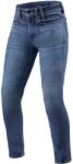 Revit Pantaloni skinny pentru motociclete Revit Piston 3 Short Washed Blue (REFPJ068-6332)