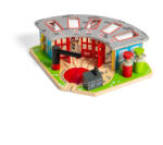 Bigjigs Toys Fűtőház öt beállóval (BJT192) (BJT192)