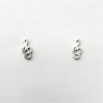  Fülbevaló violinkulcs 10mm ezüst színű 1pár