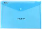 Optima Mapa plastic, cu capsa, A4, albastru, 10 buc/set, OPTIMA (OP-5100180A4-22)