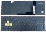 ASUS MSI Crosshair 15 R6E B12U B12UEZ B12UGZ Pulse GL66 GF66 MS-1581 multicolor háttérvilágítással (backlit) fekete magyar (HU) laptop/notebook billentyűzet gyári