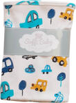 Soffi Baby takaró pamut dupla autós kék 80x100cm - babymax