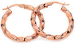 Heratis Forever Rosé arany fülbevaló, csavart karikák, 2, 5 cm, 14K IZ23668R