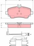 TRW fékbetétkészlet, tárcsafék TRW GDB1480 for MERCEDES-BENZ (GDB1480)