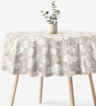 Goldea kör alakú teflonos terítő - fehér virágok Ø 110 cm