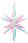 Partydeco Egyszínű nagy csillag fólia lufi 3D 27, 5" 70 cm irizáló csillag, csak levegővel tölthető (LUFI362717)