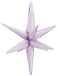 Partydeco Egyszínű nagy csillag fólia lufi 3D 27, 5" 70 cm lila csillag, csak levegővel tölthető (LUFI299737)