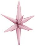 Partydeco Egyszínű nagy csillag fólia lufi 3D 27, 5" 70 cm Rózsaszín csillag, csak levegővel tölthető (LUFI411082)