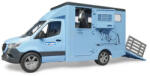 BRUDER Jucărie camionetă transport animale MB Sprinter cu 1 cal (FER02674KRA)