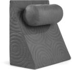 Somnart Perna Relax TV 60x68x30cm, ortopedica pentru citit, antireflux, cu husa detasabila, confortabila si rezistenta la spalari multiple la 40 grade, Gri