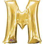 Amscan Balon din folie litera M 86 cm auriu