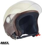 Max Helmets Casca Max Helmets DJ06 LS Vision - Open face, crem lucios/maro, ECE 22.06 (20.34.349.PLM)