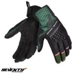 Seventy Degrees Manusi moto Seventy Degrees SD-N60 Two Stroke - barbati, vara, naked/adventure, degete tactile, negru/verde/rosu (SD1406004)