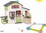 Smoby Set căsuţa Prietenilor cu bucătătrie și pistă distractivă Friends House Life Smoby extensibilă pentru dezvoltarea simțurilor motorii (SM810207-52) Casuta pentru copii