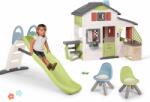 Smoby Set căsuţa Prietenilor și tobogan de 2 metri Friends House Life Smoby extensibilă cu bucătărie și 2 scăunel KidChair cu sonerie electronică (SM810207-30) Casuta pentru copii