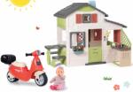 Smoby Set căsuţa Prietenilor și babytaxiu cu valiză Friends House Life Smoby extensibilă cu bucătărie de vară și păpușa Corolle (SM810207-63) Casuta pentru copii