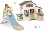 Smoby Set căsuță pentru Prieteni cu sonerie și tobogan Toboggan Friends House Life Smoby extensibil cu joc cu apă și bucătărie (SM810207-34) Casuta pentru copii