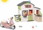 Smoby Set căsuţa Prietenilor și babytaxiu cu reflector Friends House Life Smoby extensibilă cu bucătărie și sonerie electronică (SM810207-43) Casuta pentru copii