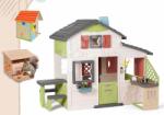 Smoby Set căsuţa Prietenilor și căsuță pentru păsări din lemn Friends House Life Smoby extensibilă cu hrănitoare pentru veveriță și bucătărie de vară (SM810207-59) Casuta pentru copii