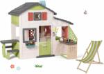 Smoby Set căsuţa Prietenilor cu bucătărie și șezlong din lemn Friends House Life Smoby extensibilă reglabil cu husă textilă (SM810207-56) Casuta pentru copii